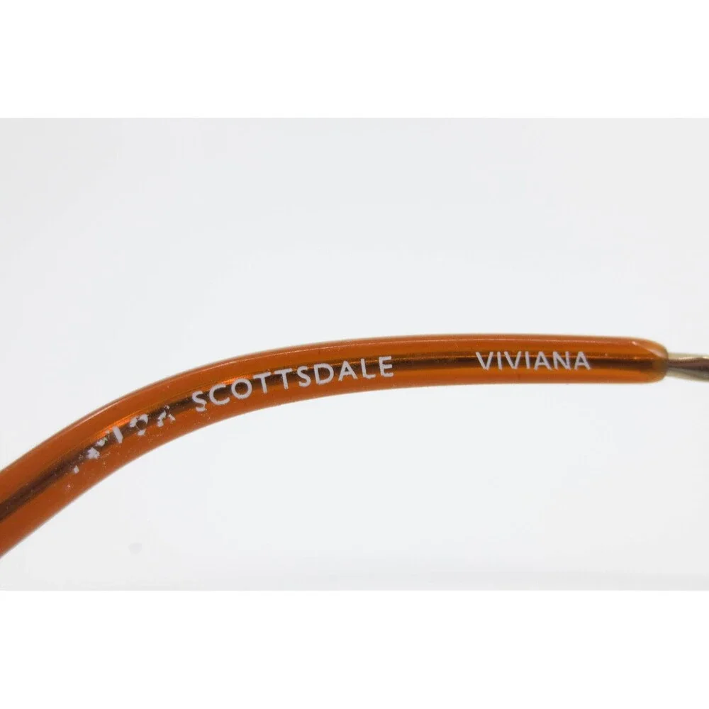 Scottsdale Viviana Eyeglasses Brown Gold Oval Metal Frame 48-17-135 38168